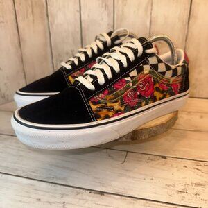 Vans Old Skool Rose Leopard Checkered Shoes Mens 8.5 Womens 10 Skater Style